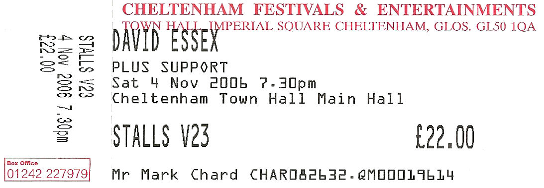 David Essex Ticket
